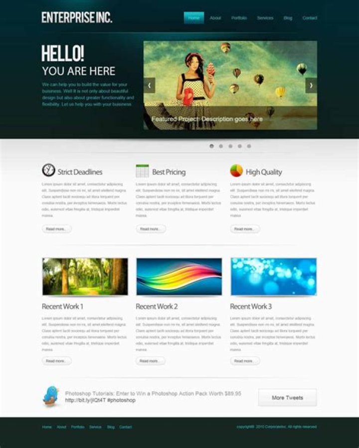 How do I create a professional web layout in Photoshop?