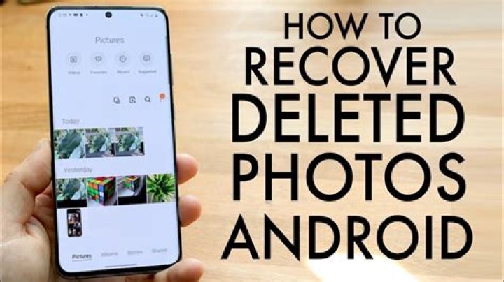 How do I find lost photos on my Android phone?