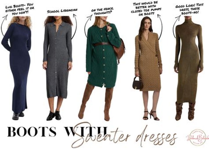 What boots go with a sweater dress?