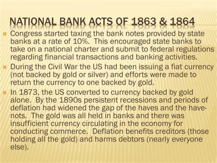 What effect did the National Banking Act of 1863 have on banking in the United States
