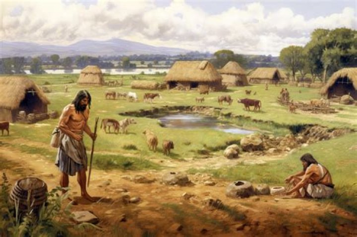When did men learn to lead settled life?
