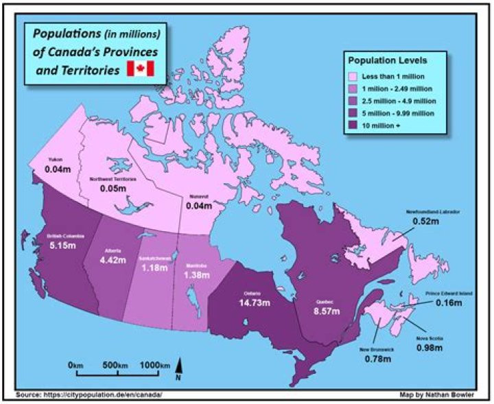 Which region of Canada do most people live and why?